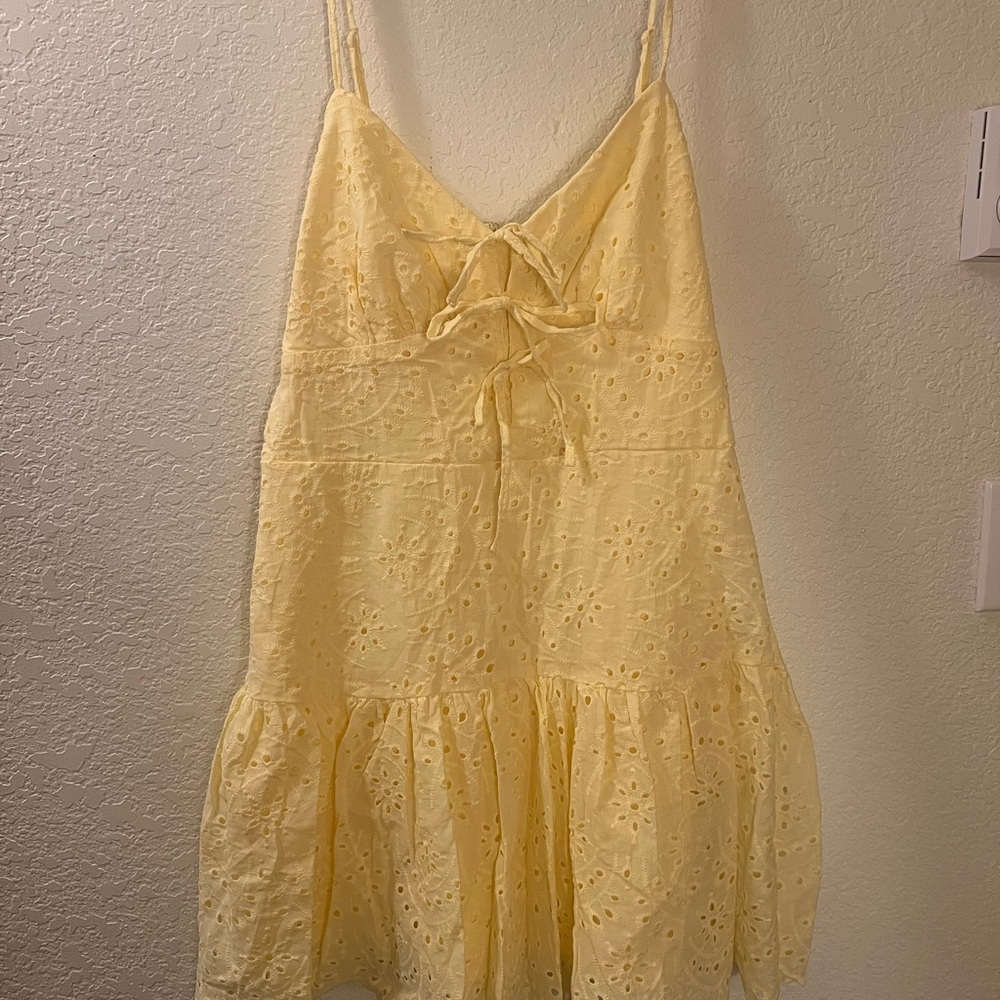 Yellow Eyelet Sundress
